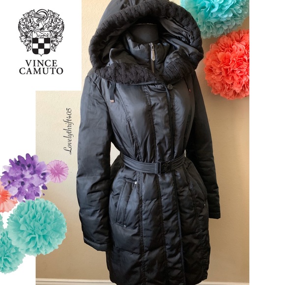 vince camuto long puffer coat